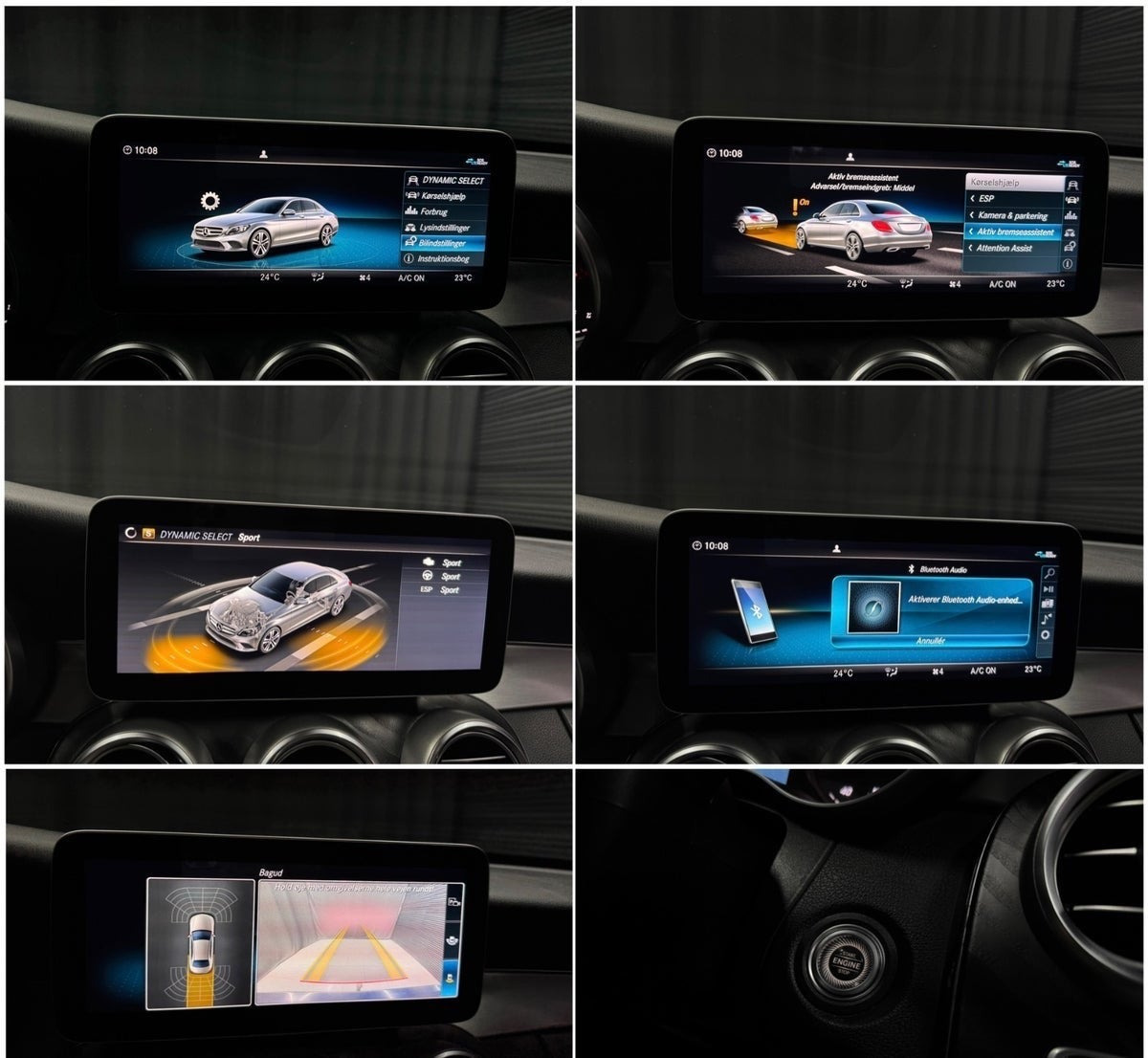 Blå Mercedes C220 d fra 2019