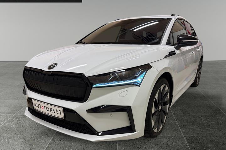 Hvid Skoda Enyaq fra 2022