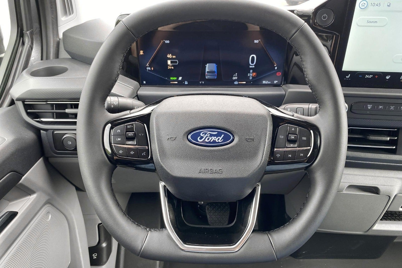 Grå Ford E-Transit Custom 320 L1 fra 2026