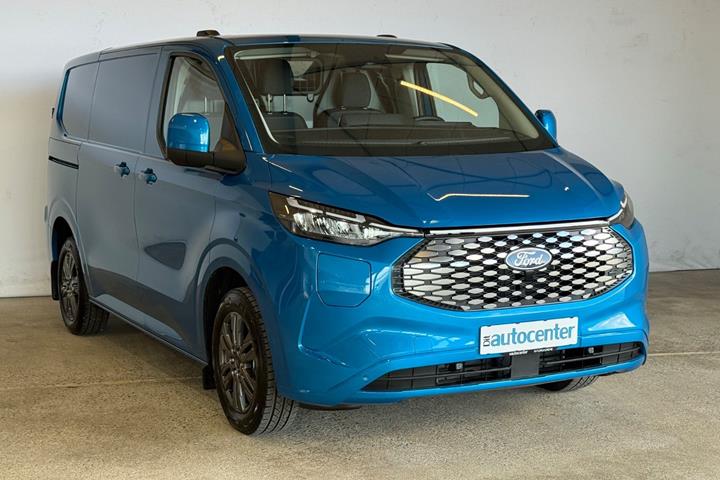 Blå Ford E-Transit Custom 320 L1 fra 2025