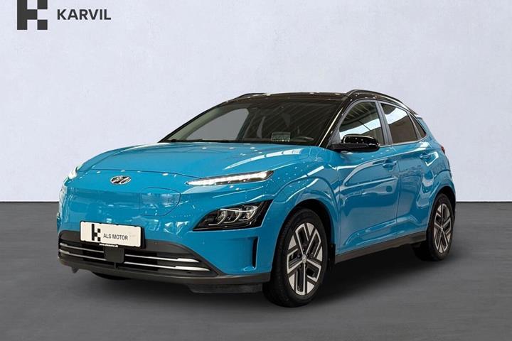 Blå Hyundai Kona fra 2021