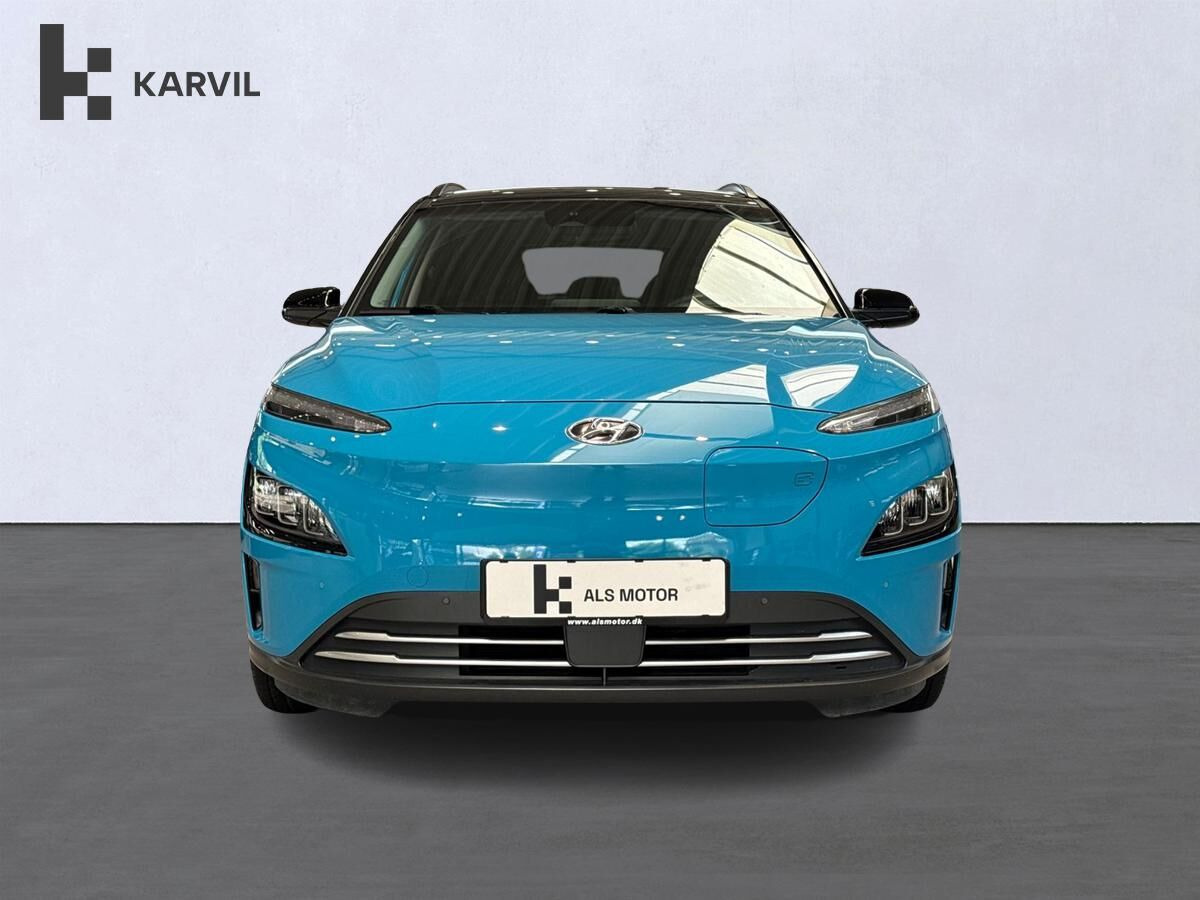Blå Hyundai Kona fra 2021