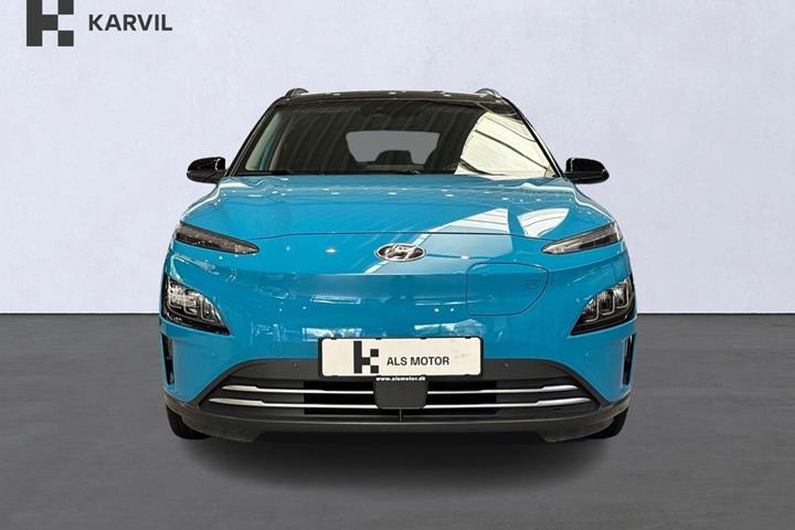 Blå Hyundai Kona fra 2021