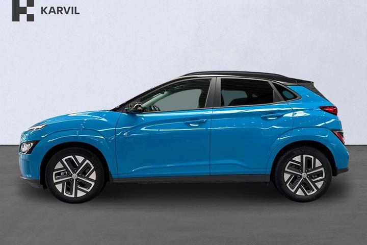Blå Hyundai Kona fra 2021