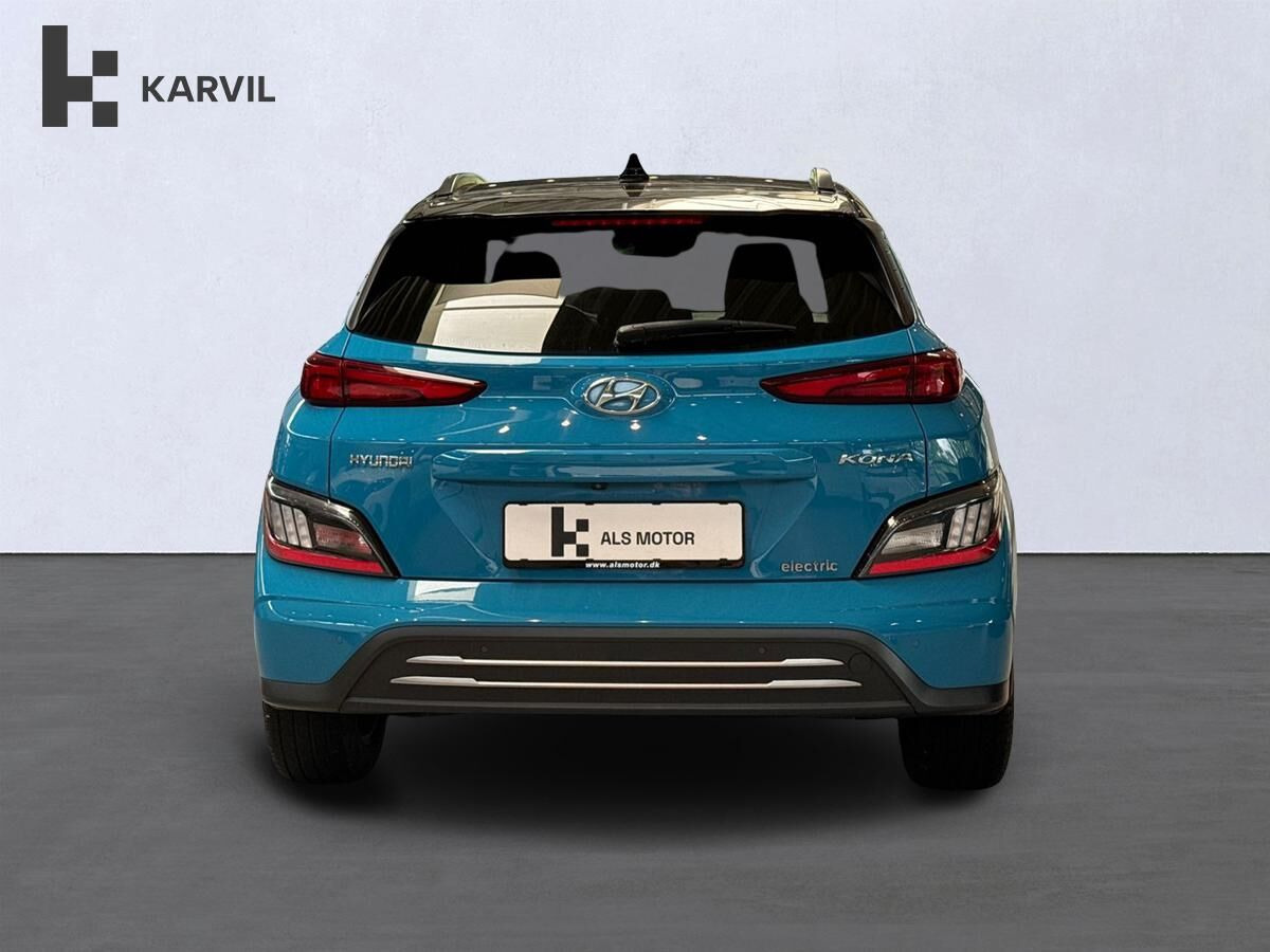 Blå Hyundai Kona fra 2021