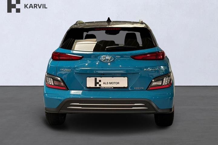 Blå Hyundai Kona fra 2021