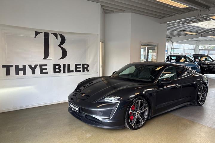 Grå Porsche Taycan 4S fra 2021