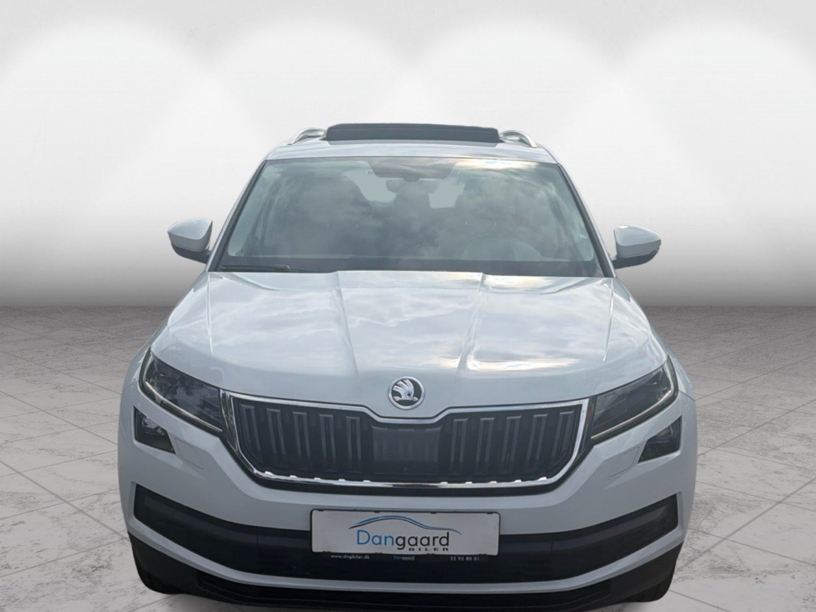Hvid Skoda Kodiaq fra 2019