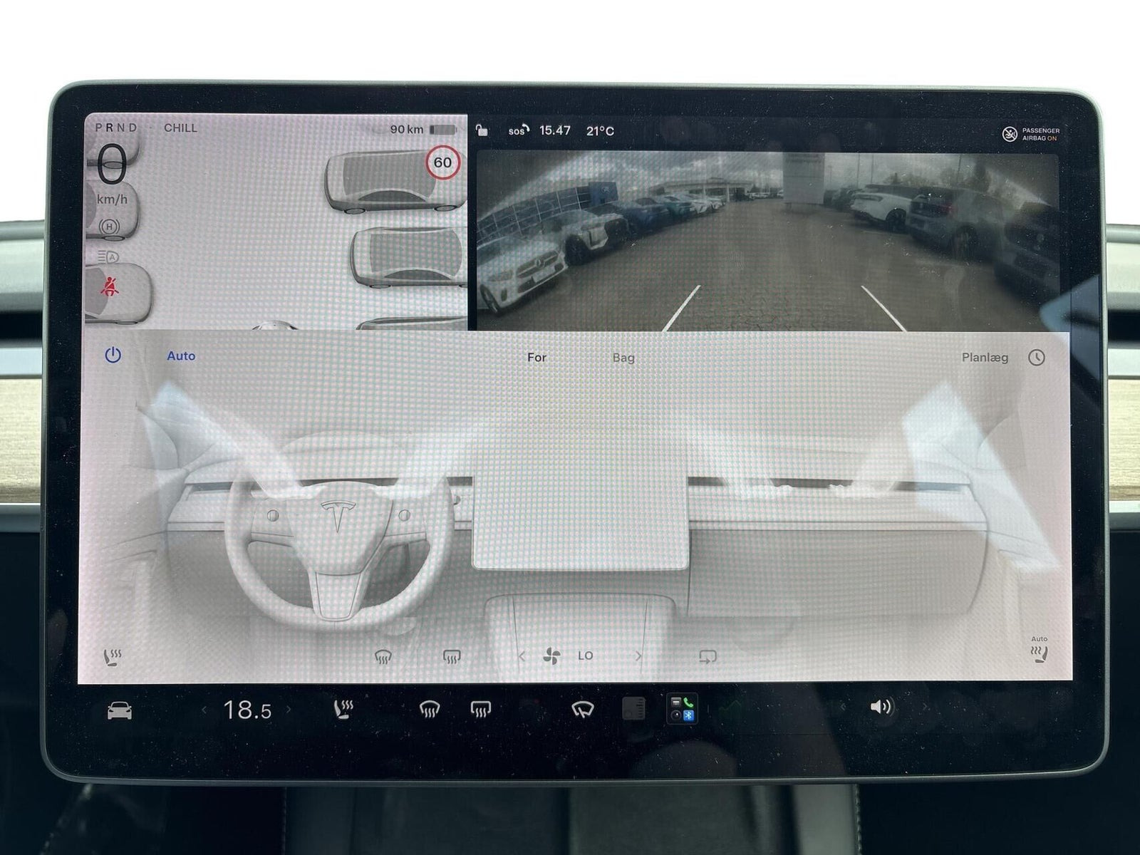 Hvid Tesla Model 3 fra 2020