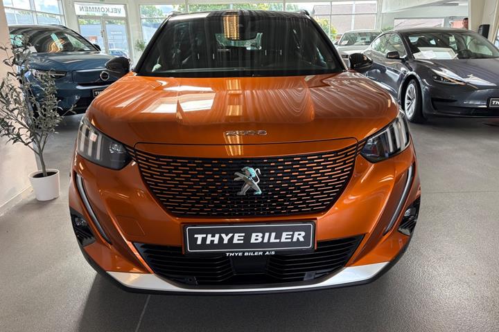 Orange Peugeot e-2008 fra 2021