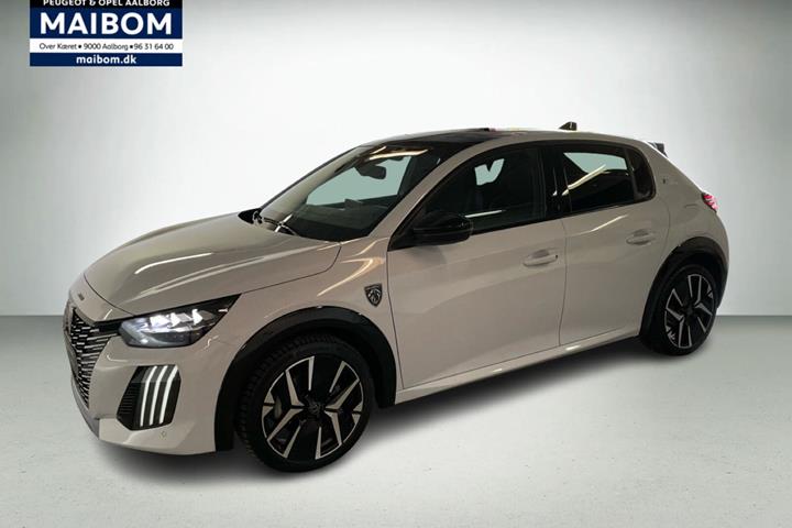 Hvid Peugeot e-208 fra 2025