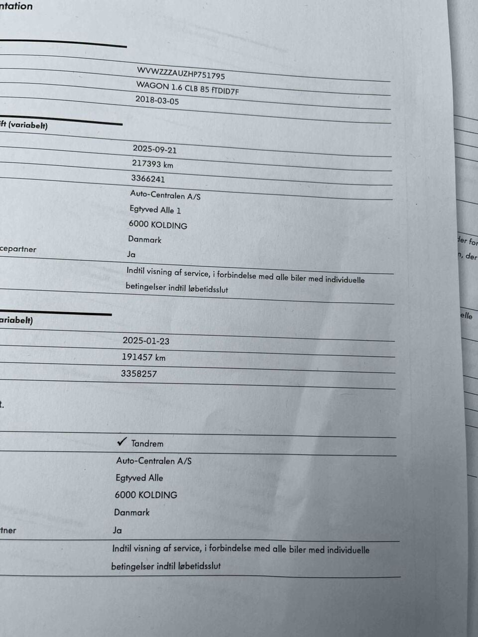 Sort VW Golf VII fra 2018
