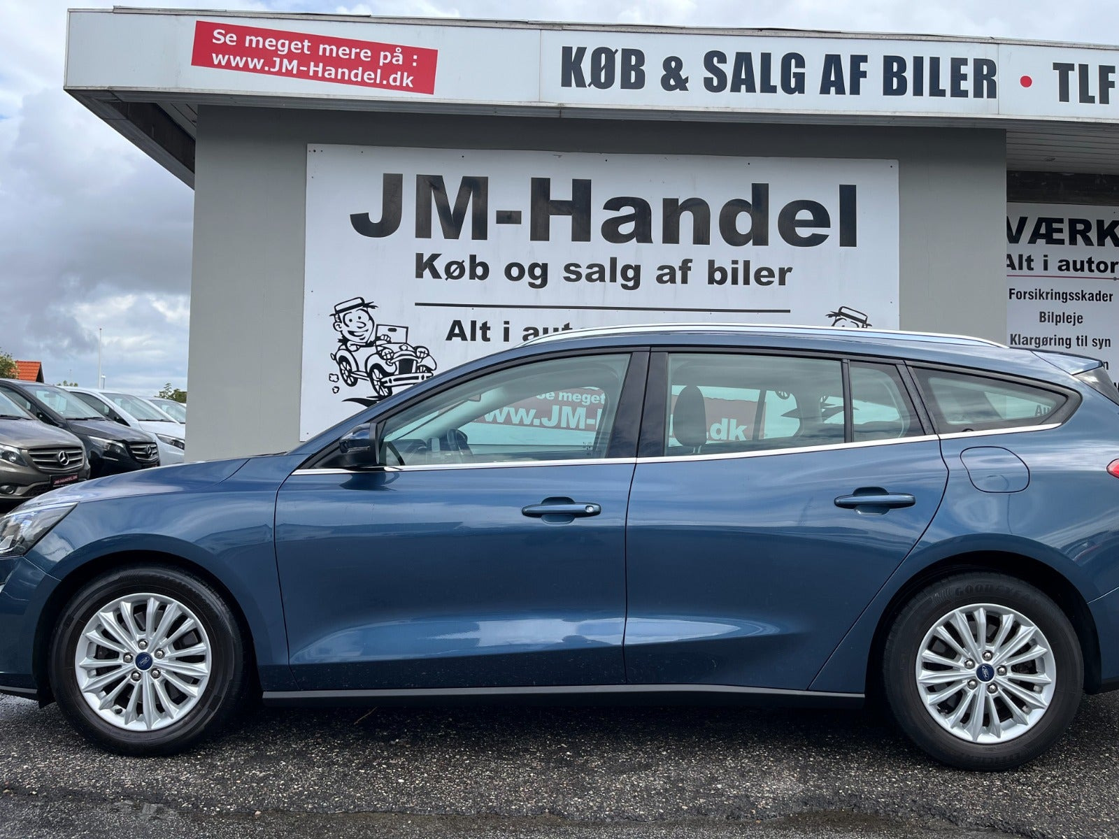 Blå Ford Focus fra 2021