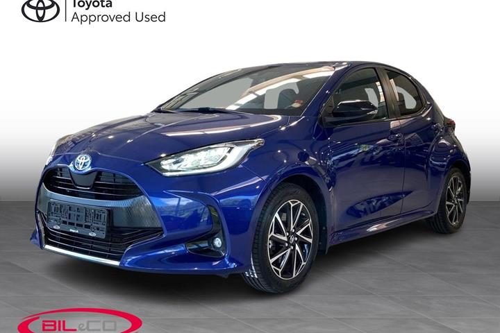 Blå Toyota Yaris fra 2021