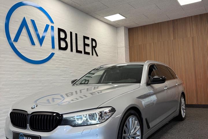 Sølv BMW 520d fra 2019