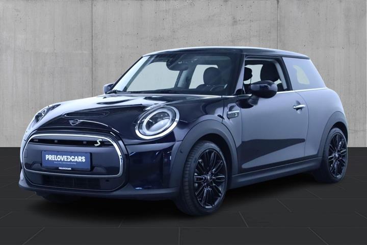 Blå Mini Cooper SE fra 2023