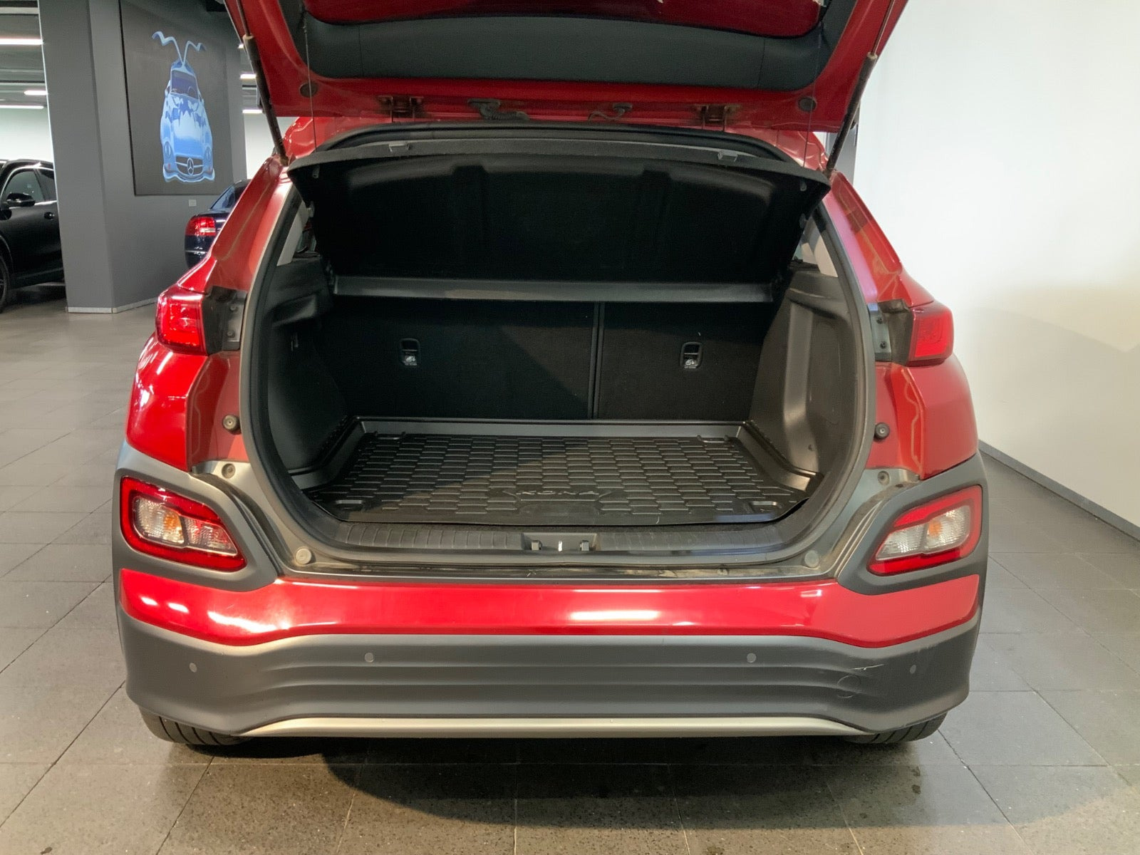 Rød Hyundai Kona fra 2019