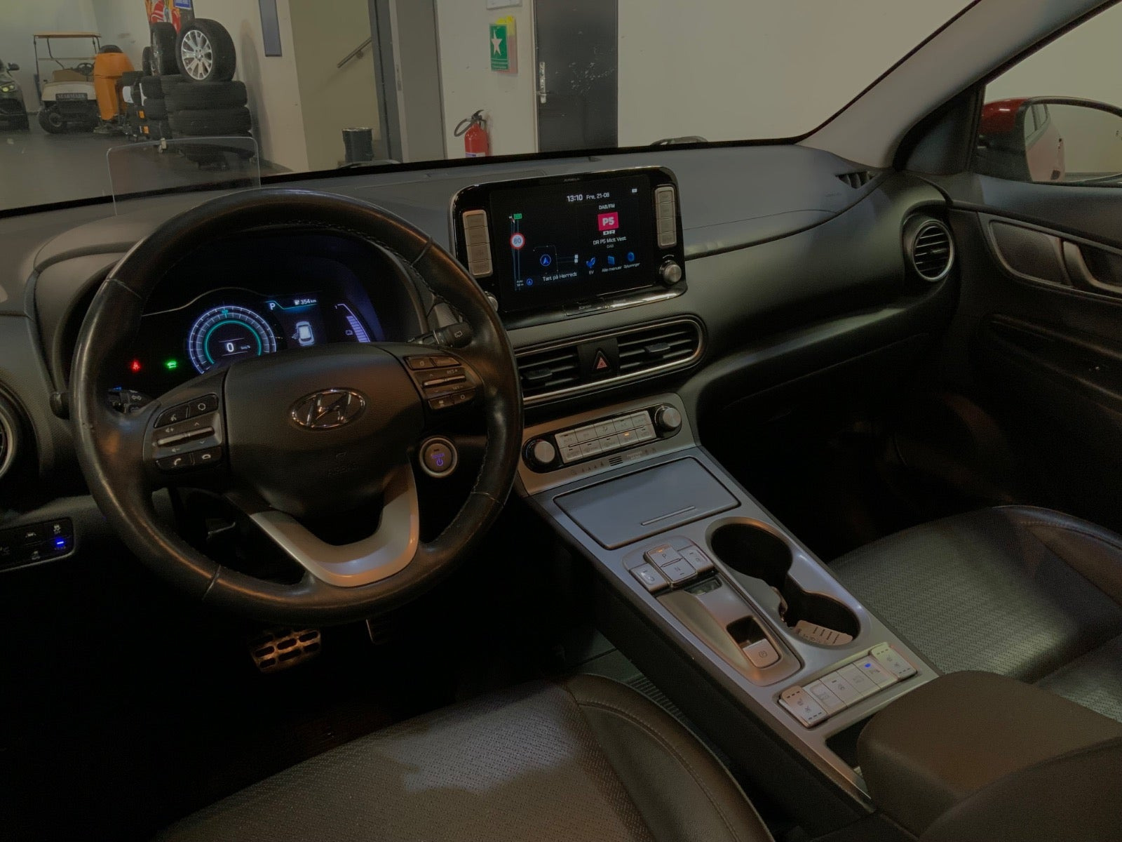 Rød Hyundai Kona fra 2019