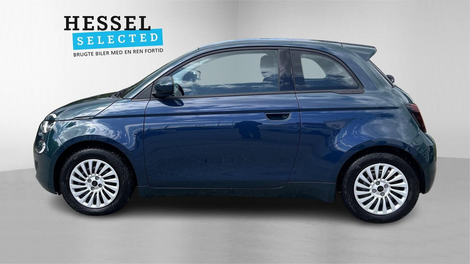 Grøn Fiat 500e fra 2023