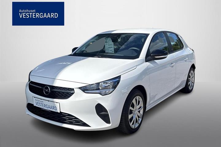Hvid Opel Corsa-e fra 2023 set udefra