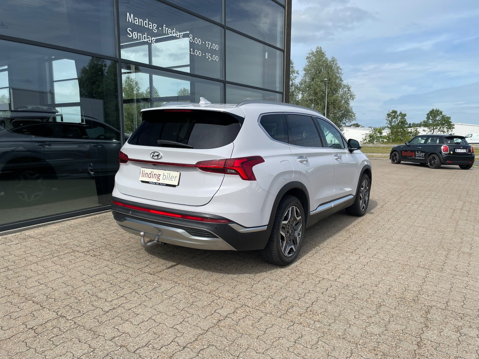 Hvid Hyundai Santa Fe fra 2021