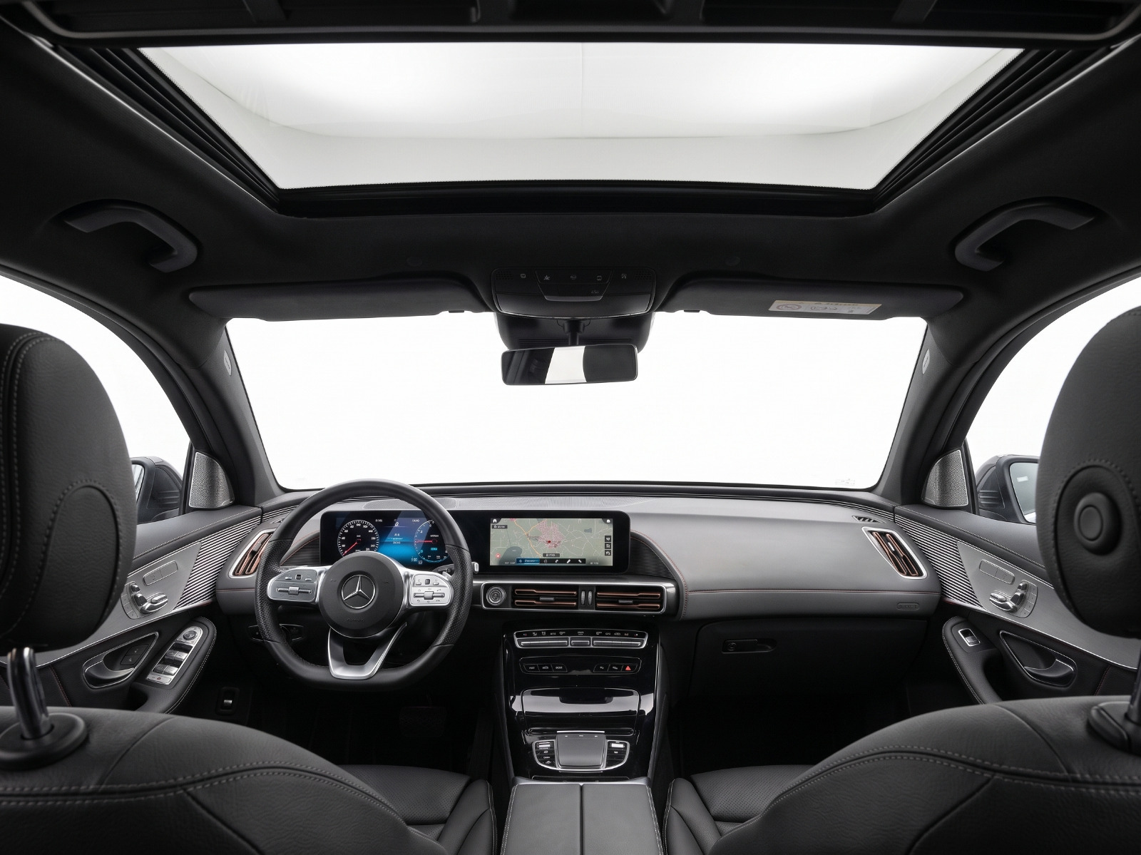 Orange Mercedes EQC400 fra 2021