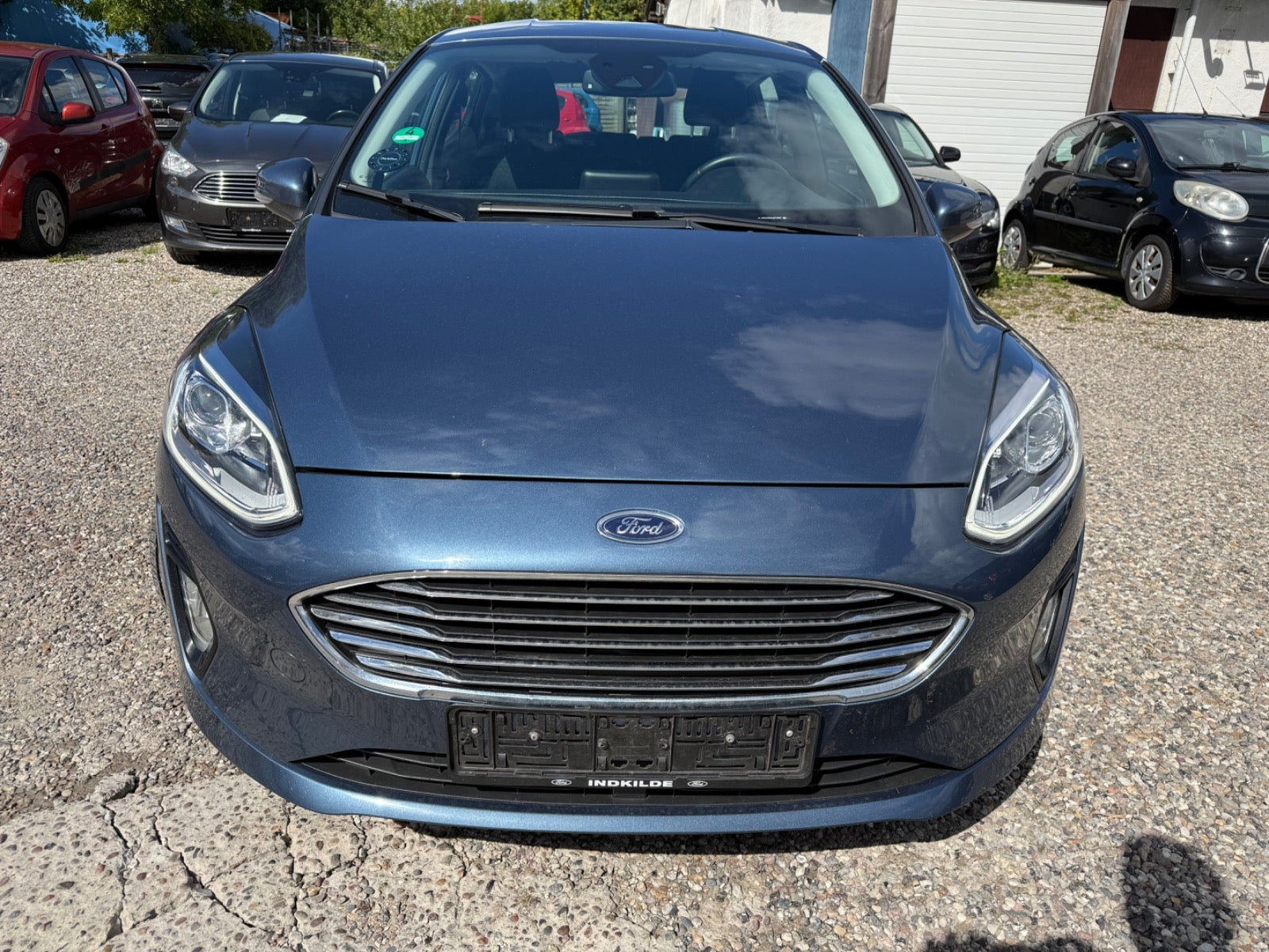 Blå Ford Fiesta fra 2019