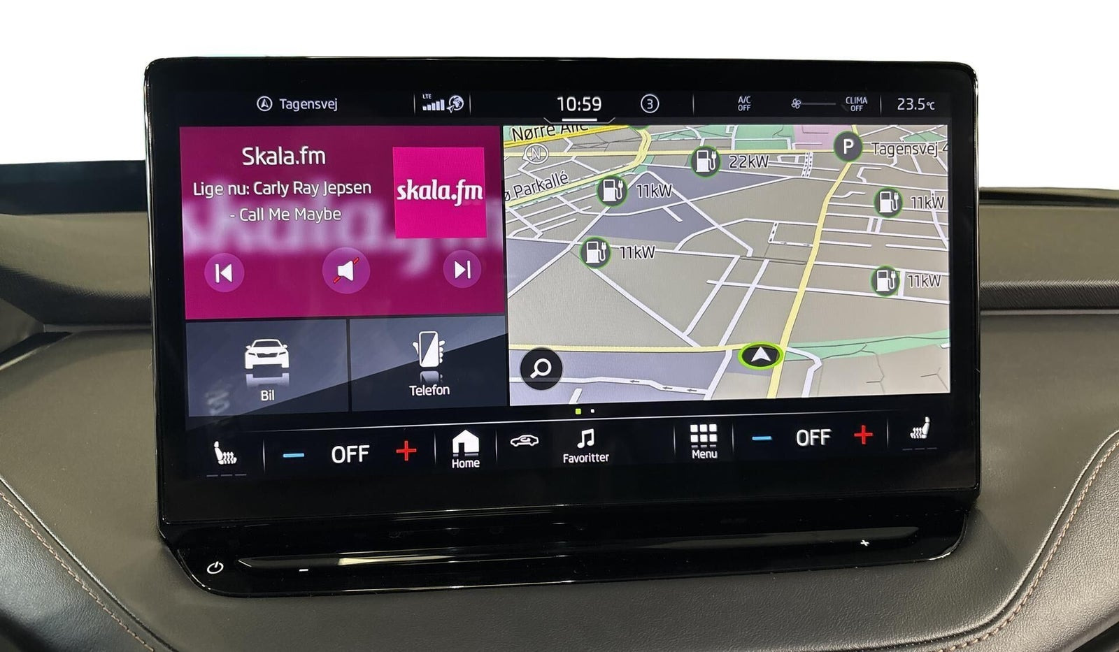 Hvid Skoda Enyaq fra 2021