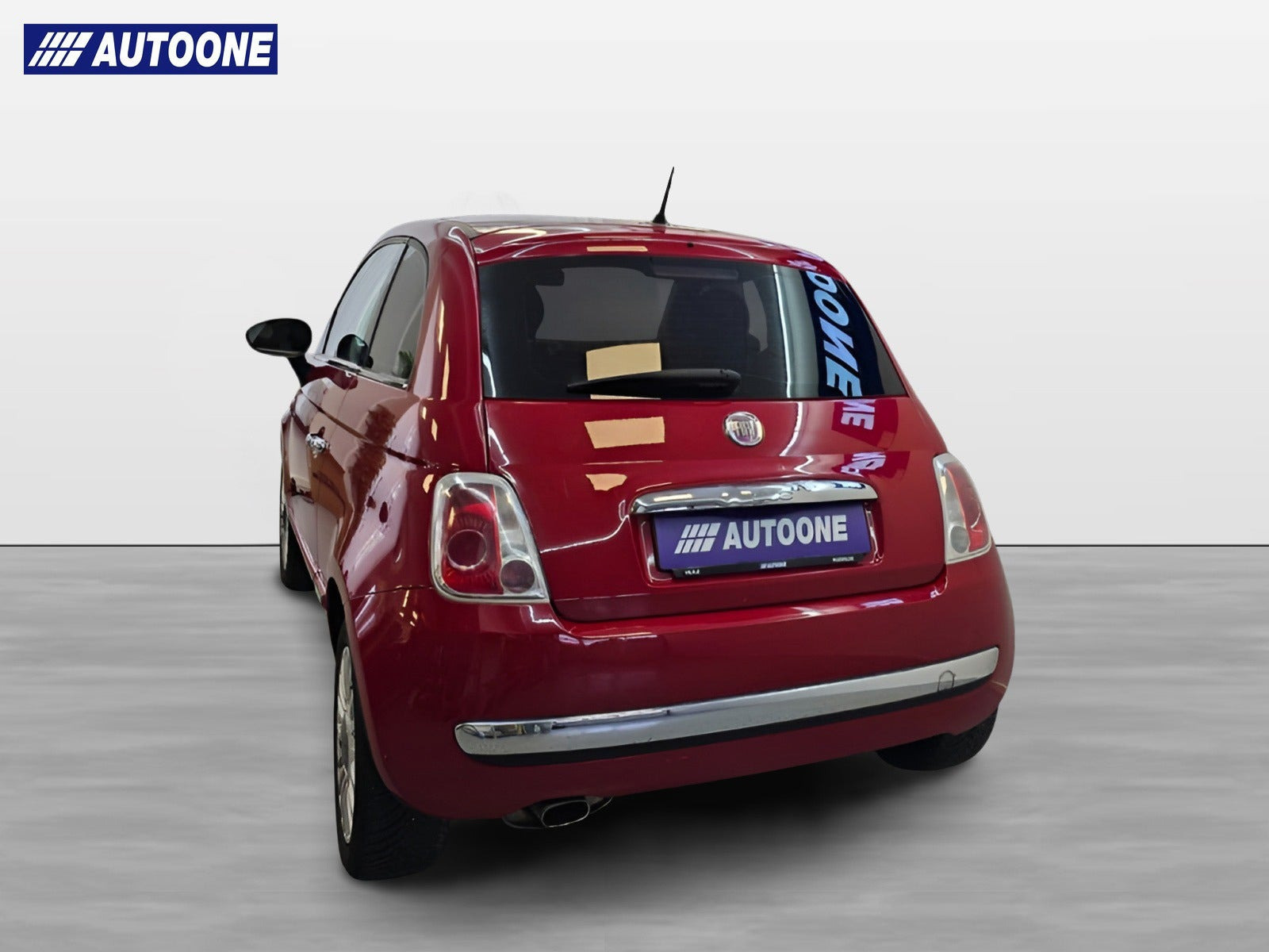 Rød Fiat 500 fra 2008