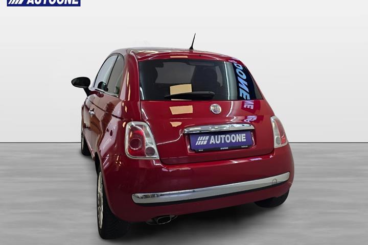 Rød Fiat 500 fra 2008