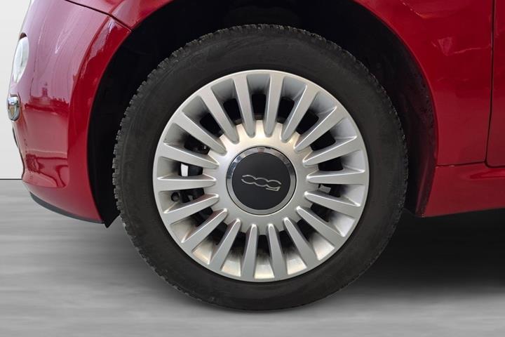 Rød Fiat 500 fra 2008