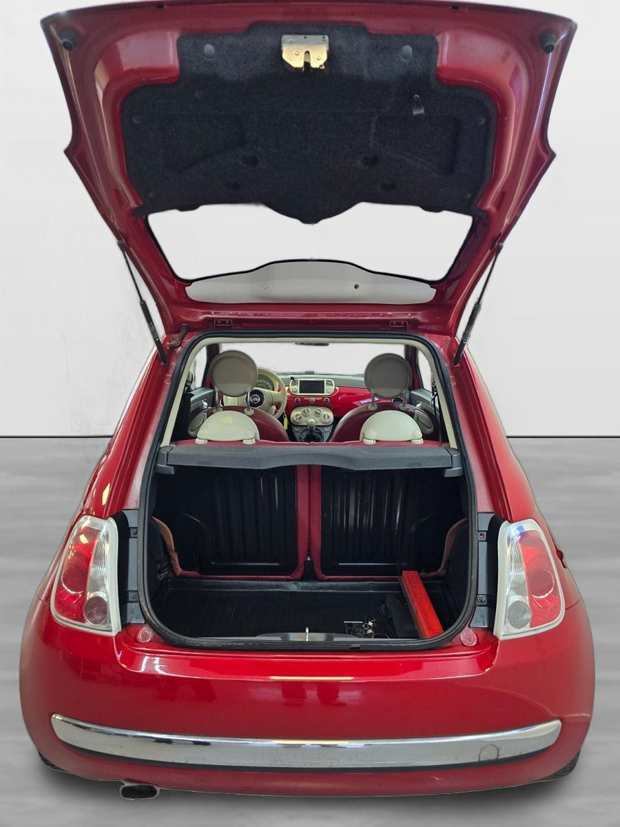 Rød Fiat 500 fra 2008