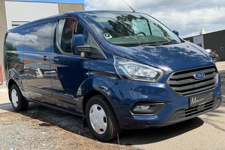 Blå Ford Transit Custom 300 L2 fra 2019