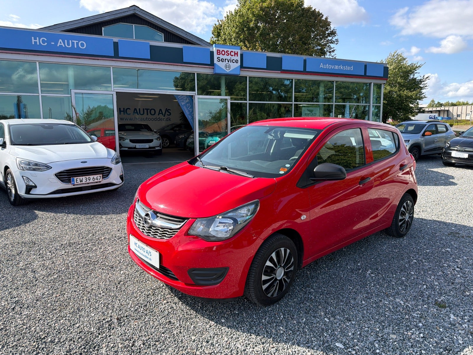 Rød Opel Karl fra 2017