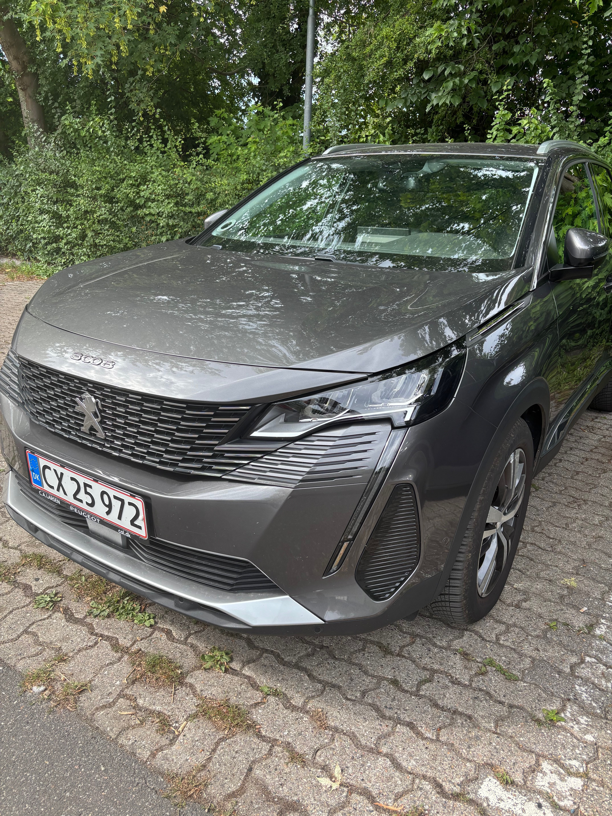Grå Peugeot 3008 fra 2020
