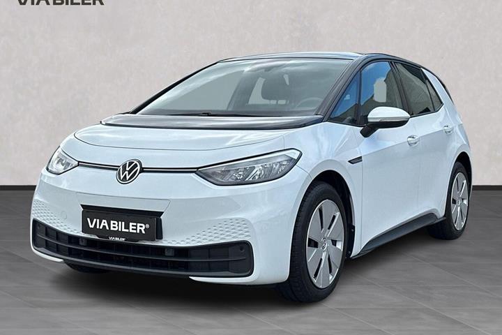 Hvid VW ID.3 fra 2022 set udefra