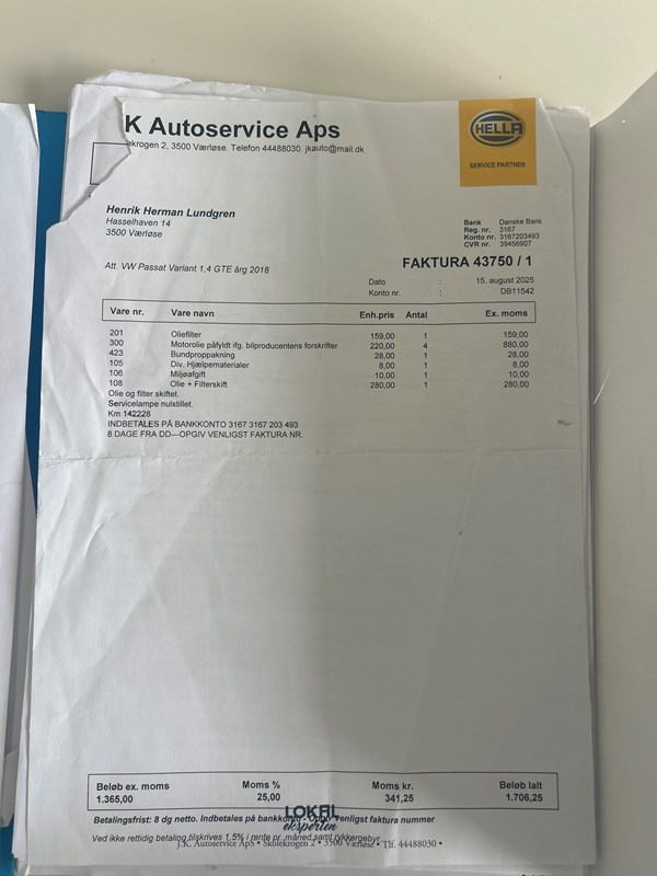 undefined VW Passat fra 2018
