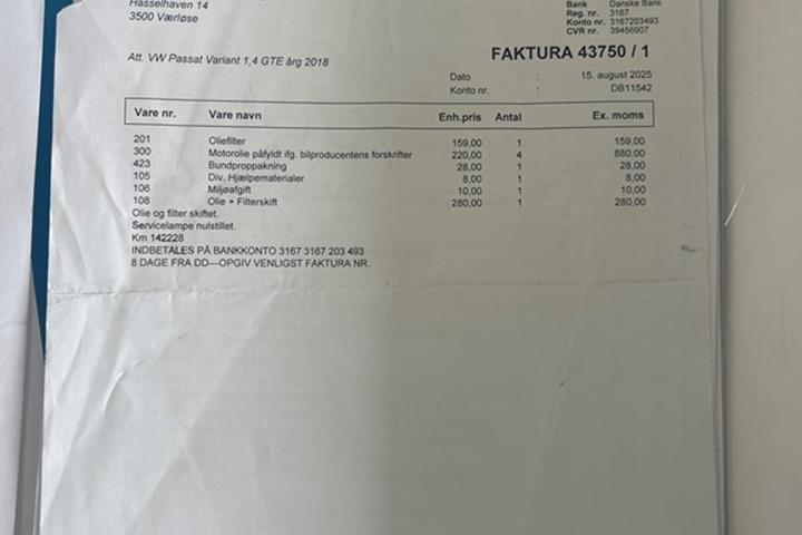 undefined VW Passat fra 2018