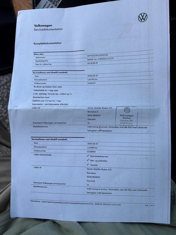 undefined VW Passat fra 2018