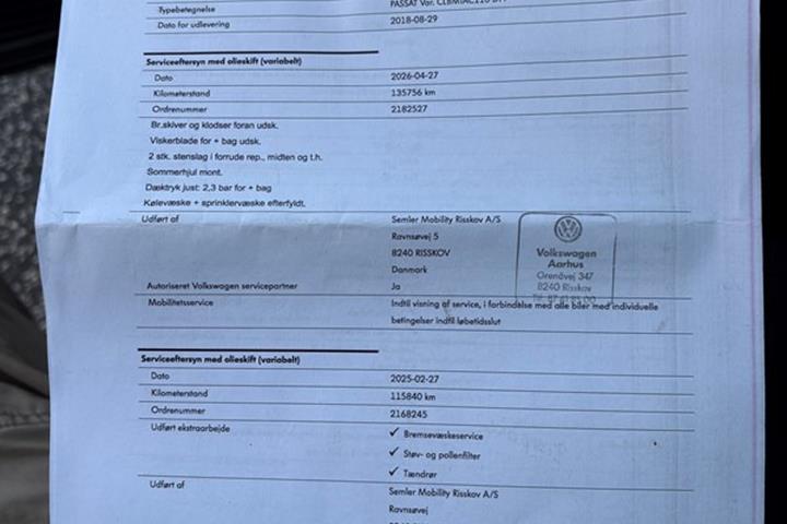 undefined VW Passat fra 2018