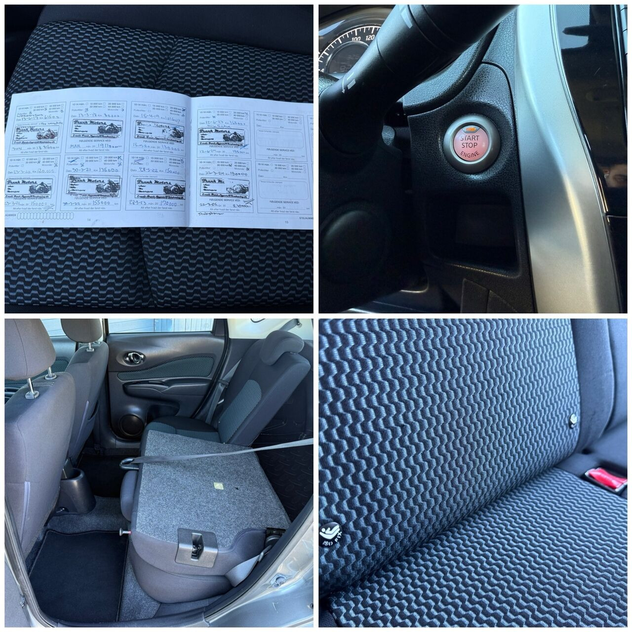 Grå Nissan Note fra 2014