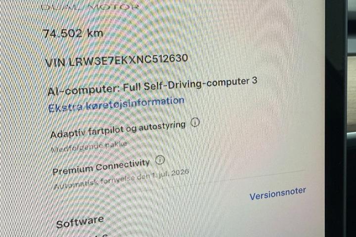 Sort Tesla Model 3 fra 2022