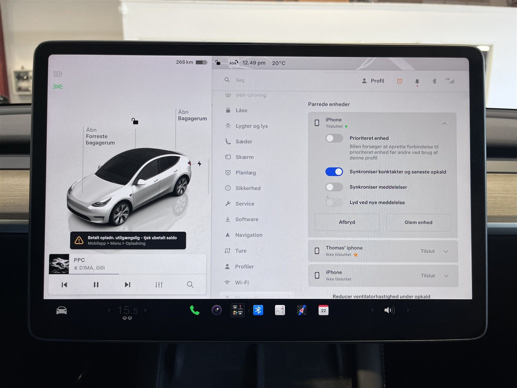 Hvid Tesla Model Y fra 2023