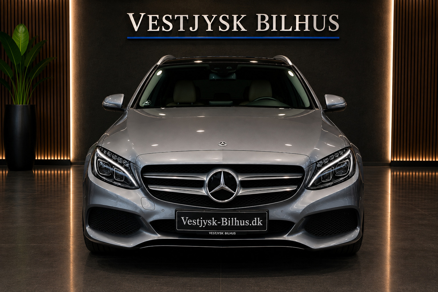 Grå Mercedes C220 d fra 2017