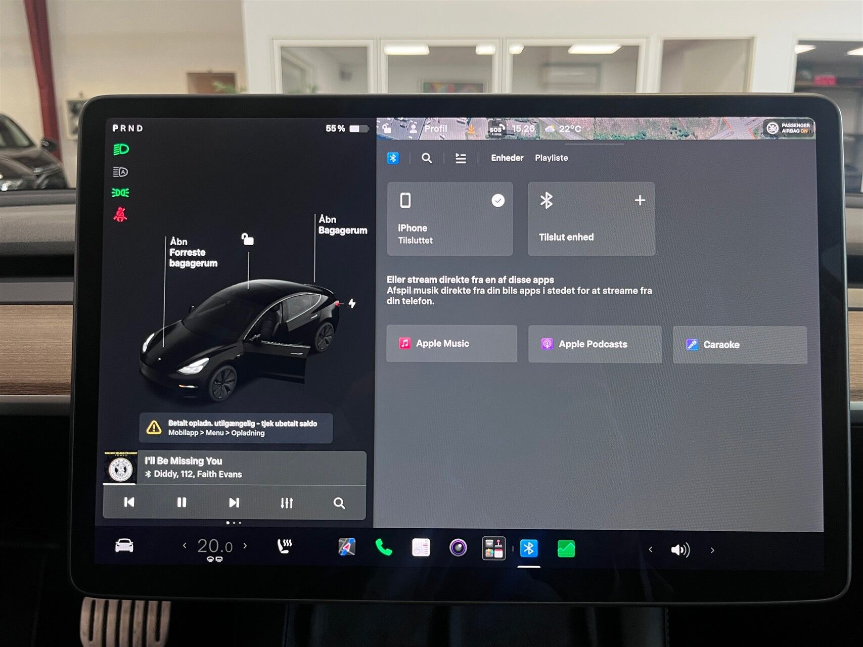 Sort Tesla Model 3 fra 2021