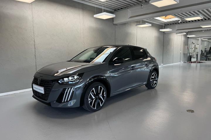 Grå Peugeot e-208 fra 2026