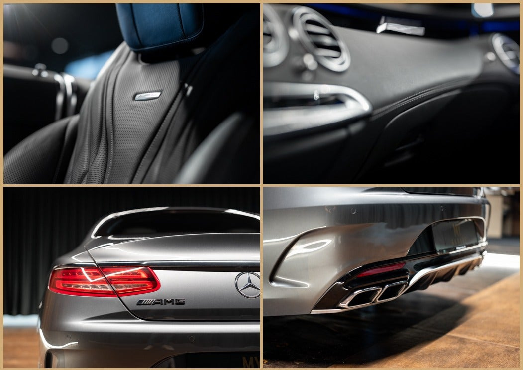 Grå Mercedes S63 fra 2017
