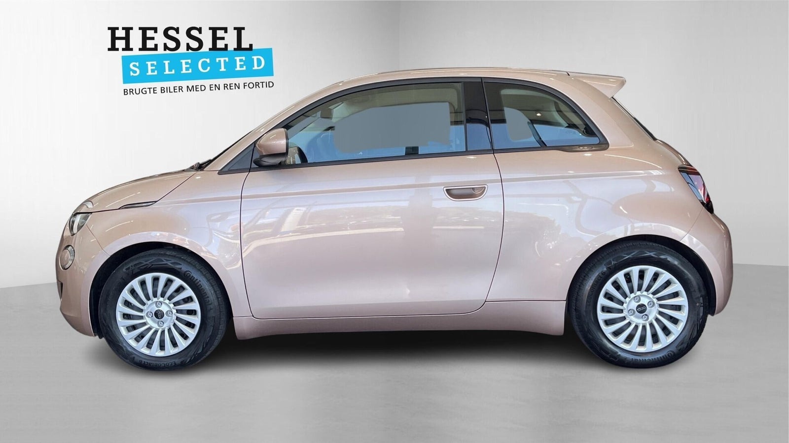 Pink Fiat 500e fra 2023