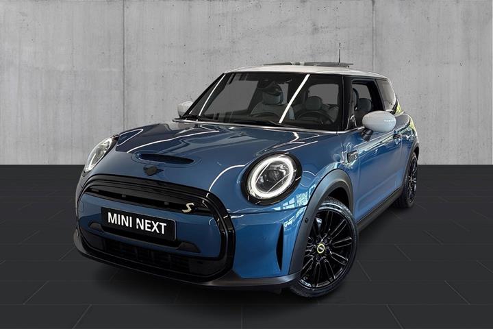 Blå Mini Cooper SE fra 2021