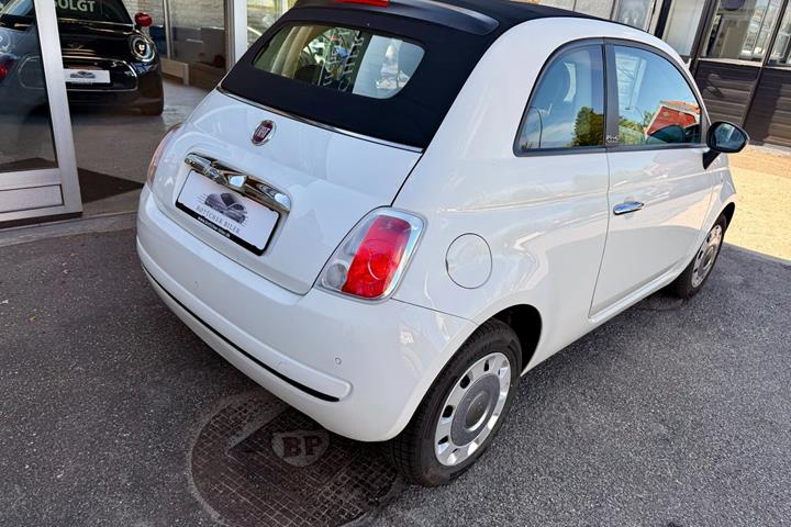 Hvid Fiat 500C fra 2013